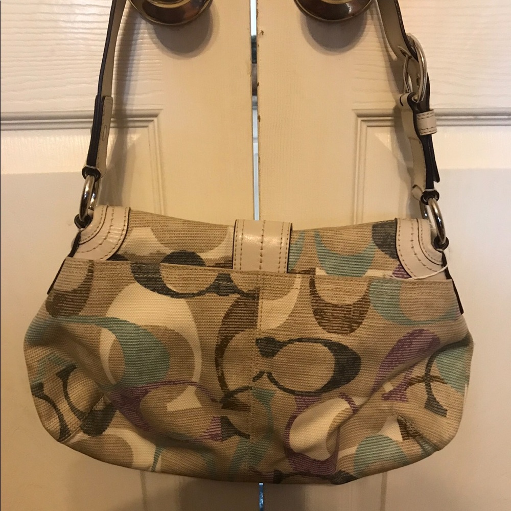 Coach multicolor logo purse/handbag